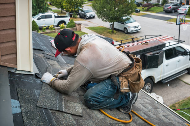 Professional Roof Repair technician working in Bancroft, ID